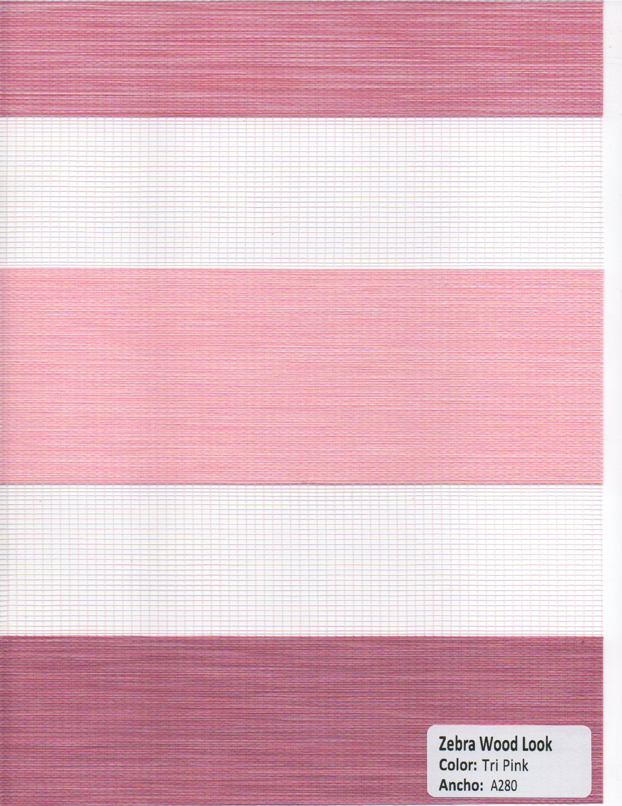 Zebra Wood Look Tri Pink